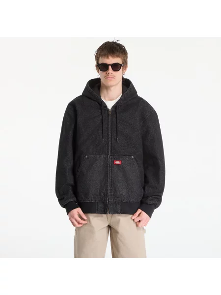 Džínová bunda Dickies s kapucí černá