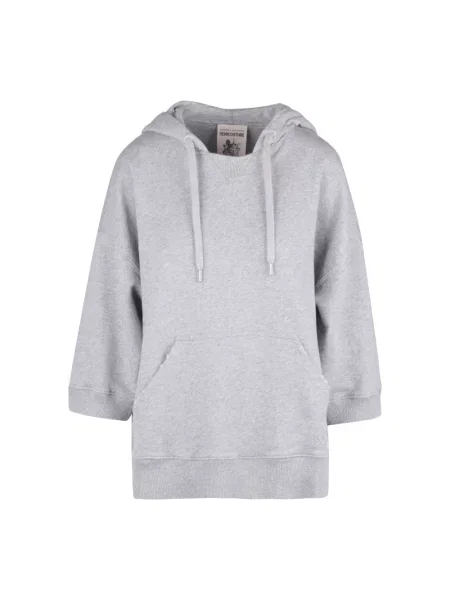 Bluza z kapturem Semicouture z kapturem szara