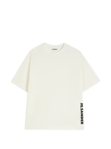 Tricou Jil Sander cu imagine alb