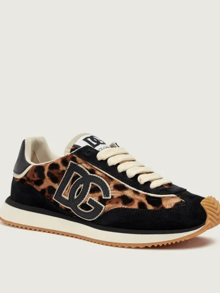 Dolce & Gabbana Teniși din piele DG Cushion | piele întoarsă bej