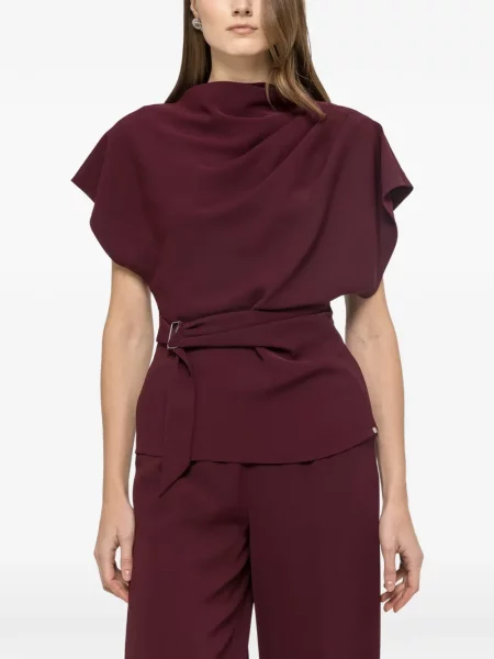 Top Nissa drapat roșu