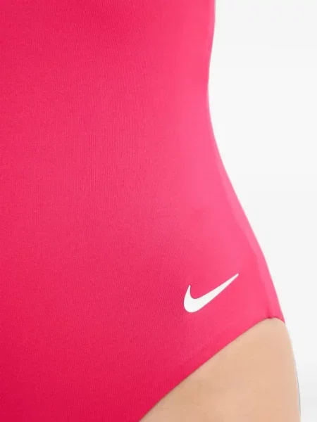 Cu centură slip de baie Nike din jacard cu dungi roz