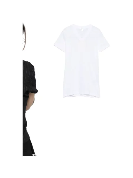 Tricou Toteme cu decolteu în V alb