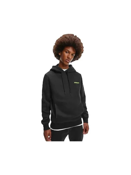 Geacă de blugi Calvin Klein Jeans clasică cu autograf negru