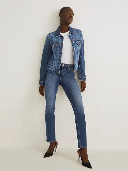 C&A Завужені джинси Бавовна/поліестер синій