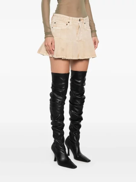 Fustă din denim Balenciaga plisată