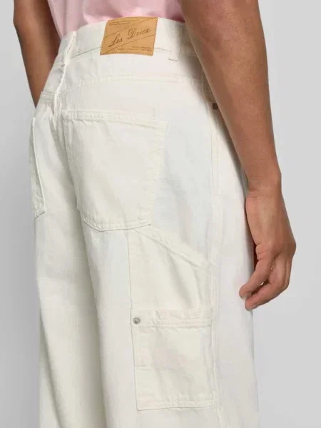 Jeansy o kroju regular fit w 5 kieszeni model Carpenter' Les Deux białe