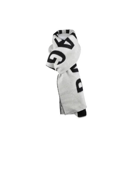 Szal Balenciaga z logo biała