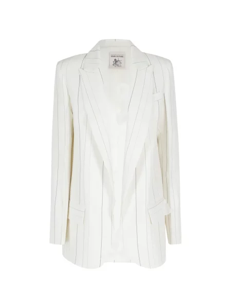 Marynarka Semicouture w paski biała