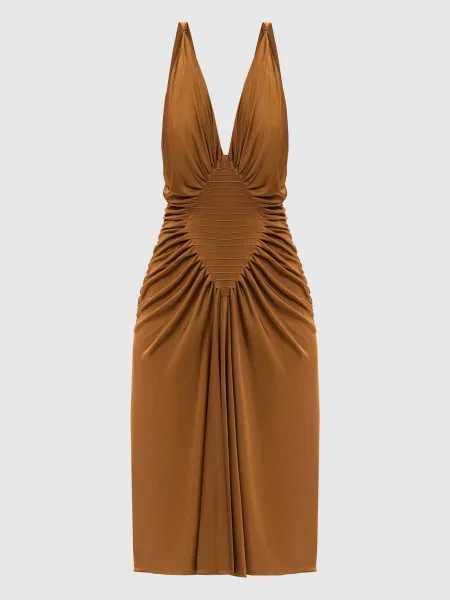 Платье Versace коричневое