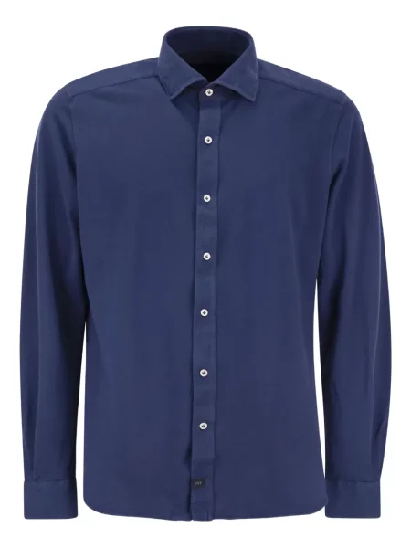 Gulerat cămașă Fay cu autograf albastru