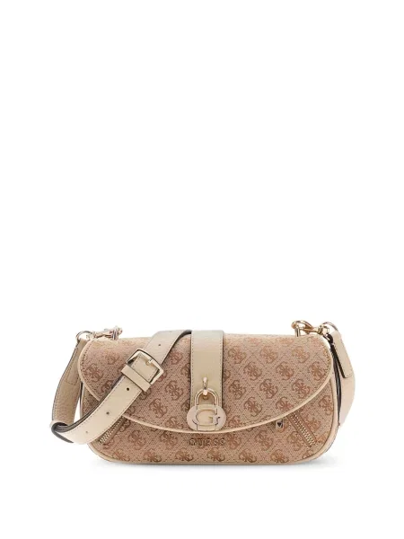 GUESS Geantă de umăr Guess Sac Bandoulière Jessa Girlfriend Sat Latte Logo maro