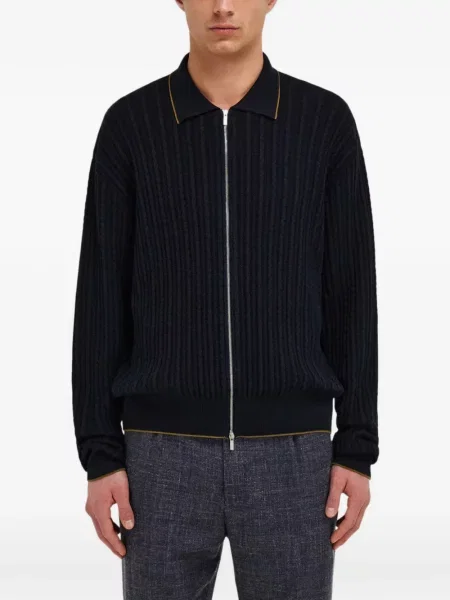 Cardigan Ferragamo de mătase albastru