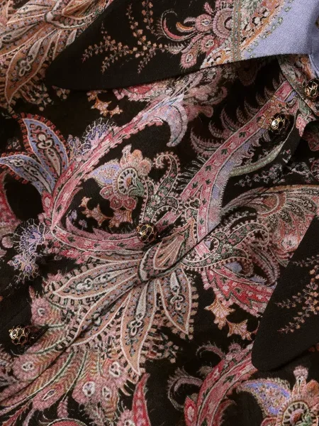 Rochie maxi Zimmermann cu imagine cu model paisley negru