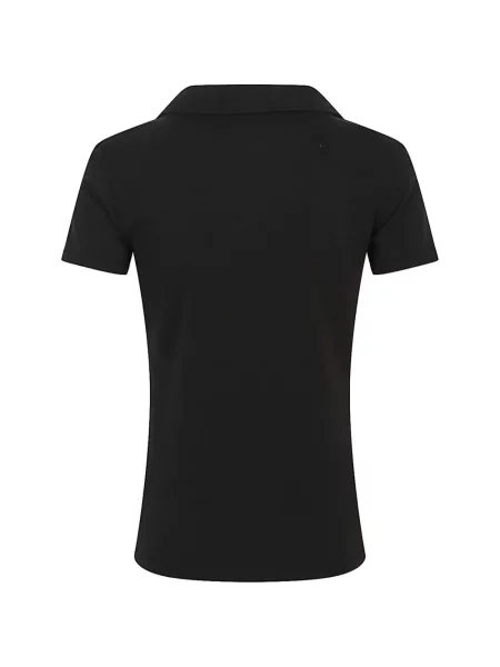 Scurt tricou Base Milano cu decolteu în V negru