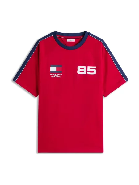 TOMMY HILFIGER Tricou COUNTRIES bleumarin / roșu alb