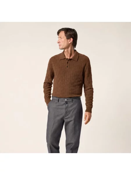 Sweter Jacob Cohen wełniany brązowy