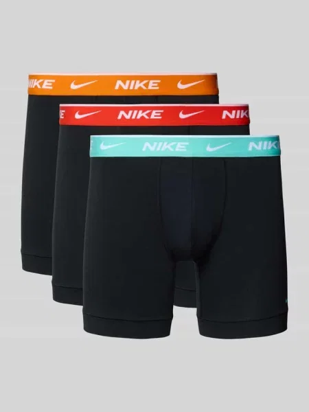 Obcisłe bokserki z elastycznym pasem w zestawie 3 szt. Nike czarne