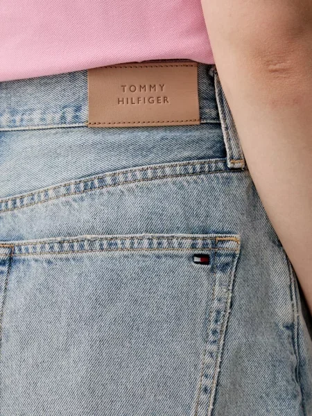 Tommy Hilfiger къс панталон дамски от деним синьо