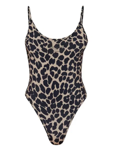 Costum de baie Balmain cu imagine cu model leopard negru
