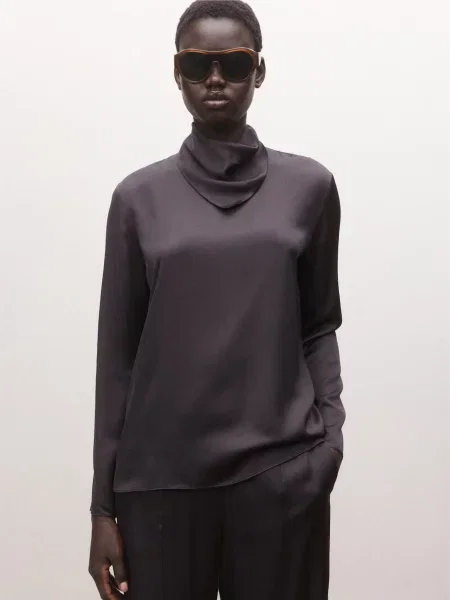 Блуза MANGO темно-коричневий коричнева