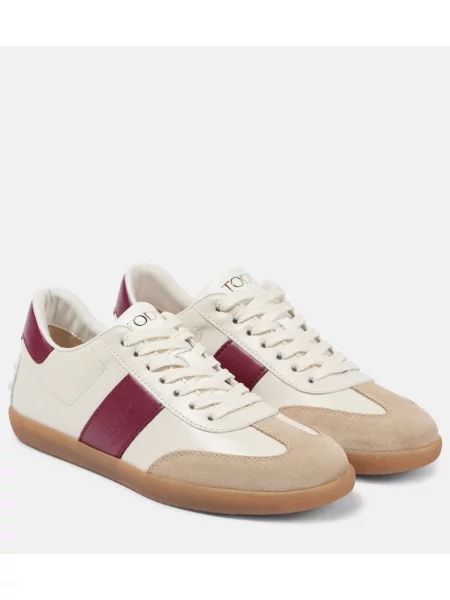 Sneakerși Tod's din piele de căprioară maro