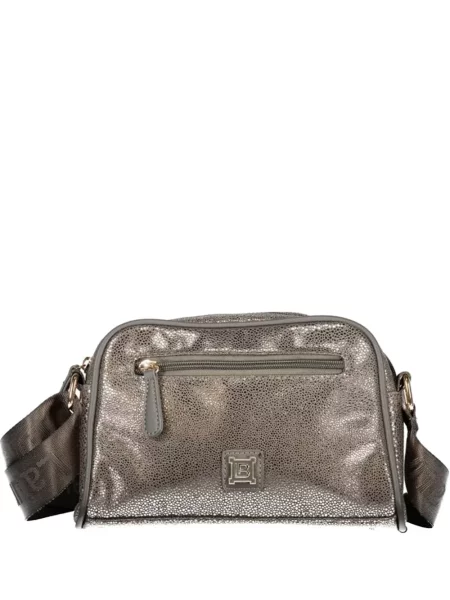 Geanta crossbody Laura Biagiotti cu autograf gri