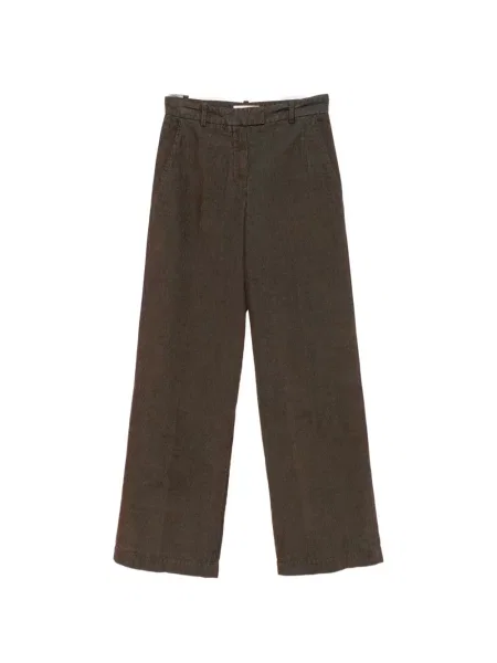 Pantaloni palazzo Circolo 1901 de catifea cord maro