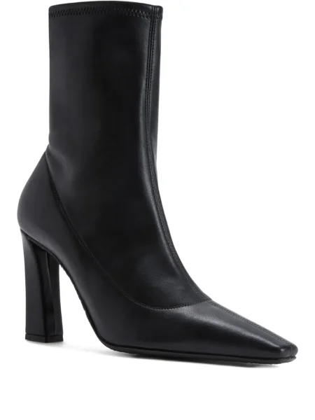 Botine Giuseppe Zanotti cu vârf pătrat stretch negru