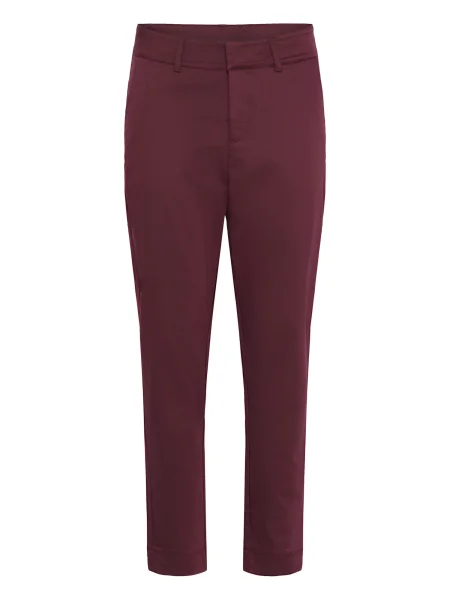 Kaffe Pantaloni eleganți KALea bordeaux roșu