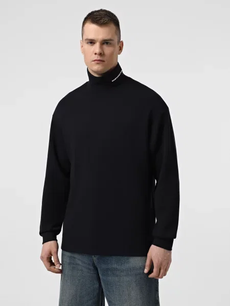 Устойчивый свитер Emporio Armani из модала черный