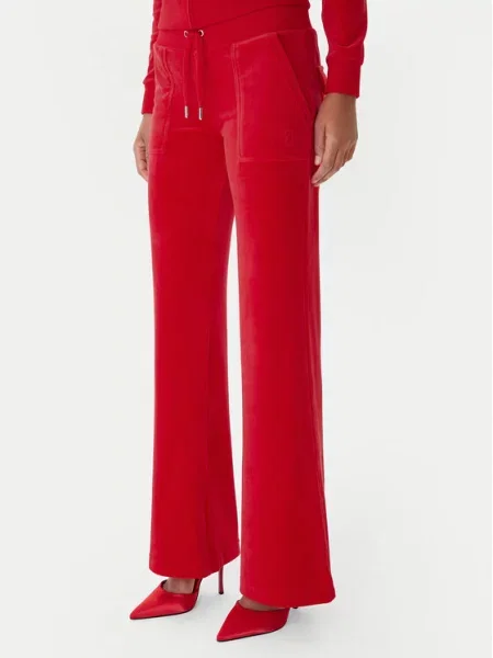 Juicy Couture Spodnji del trenirke Layla Flared Leg rdeča