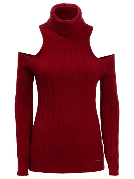 Influencer Pulover roşu închis