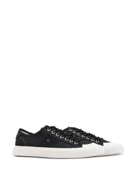 Fűzős csipkés sneaker Karl Lagerfeld autogrammal fekete