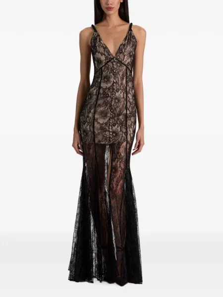 Rochie maxi Alice + Olivia din dantelă negru