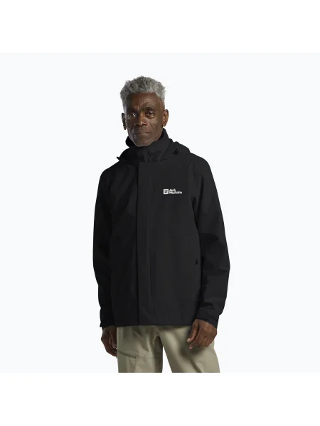 JACK WOLFSKIN Outdoorová bunda Trailtime / biela čierna