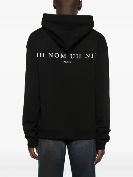 Hanorac cu glugă Ih Nom Uh Nit cu imagine negru