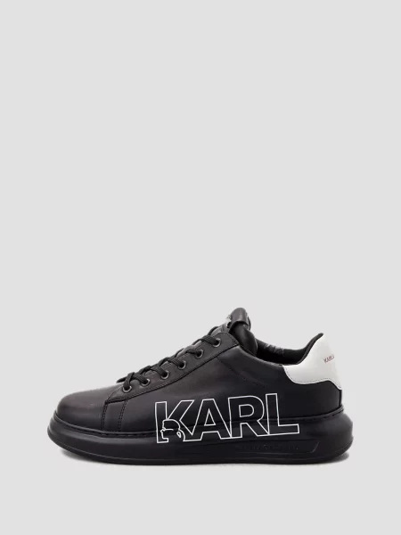 Кожаные повседневные кеды Karl Lagerfeld черные