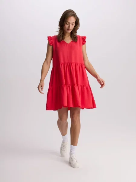 Сукня міні DIVERSE кораловий ліоцелл