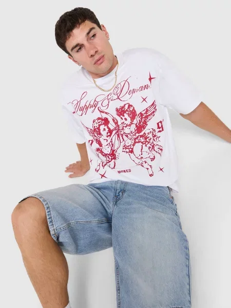 Supply & Demand T-Shirt Stupe Tee Wht-Wht biała