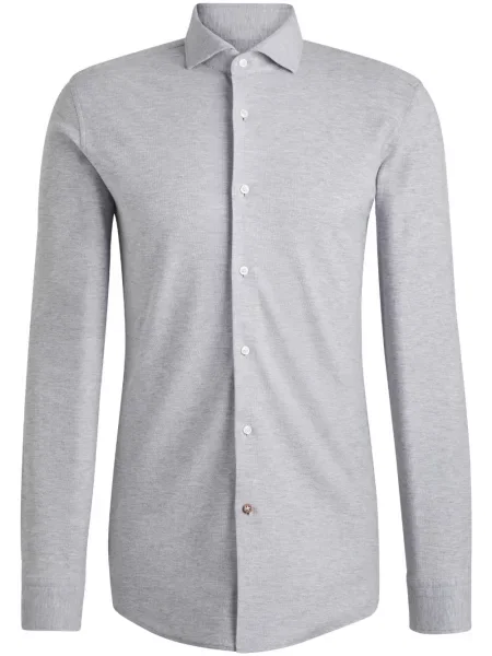 Cămașă Boss din jerseu gri