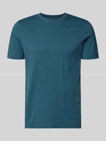 T-shirt o kroju regular fit z czystej bawełny S.oliver Red Label błękitna