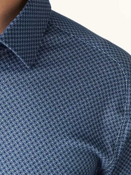 Desoto Košile Slim Fit modrá / tmavě modrá bílá