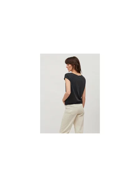 Vila Marškinėliai Modala Relaxed Fit juoda