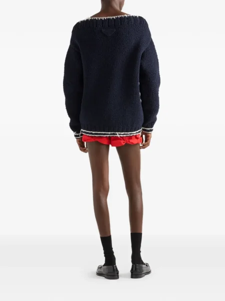 Pás šortky cargo Prada červené