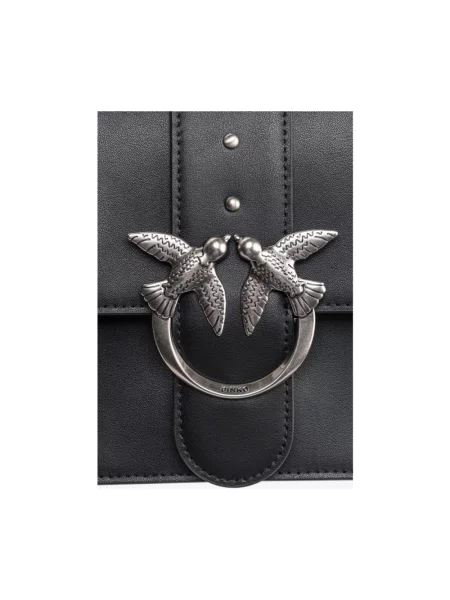 Torebka skórzana Pinko skórzana elegancka czarna