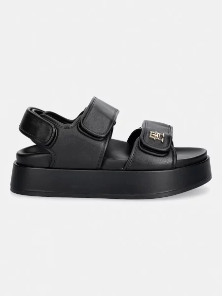 Tommy Hilfiger De piele sandale negru
