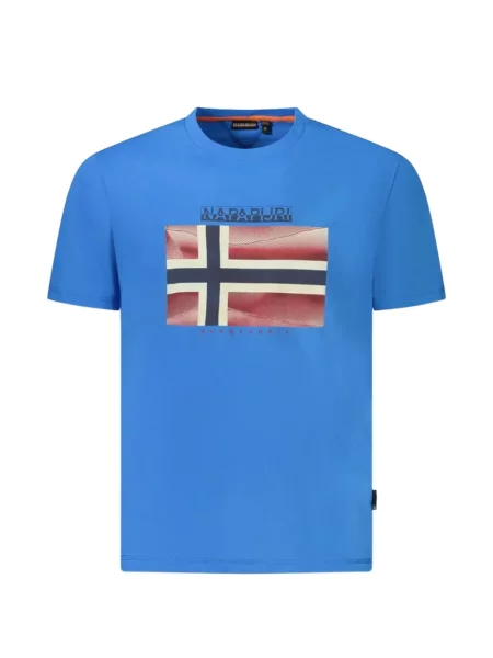 Tricou Napapijri cu imagine albastru