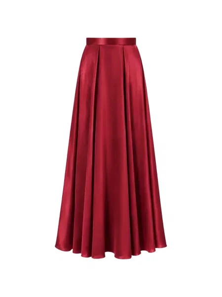 Fusta maxi Temperley London din satin roșu