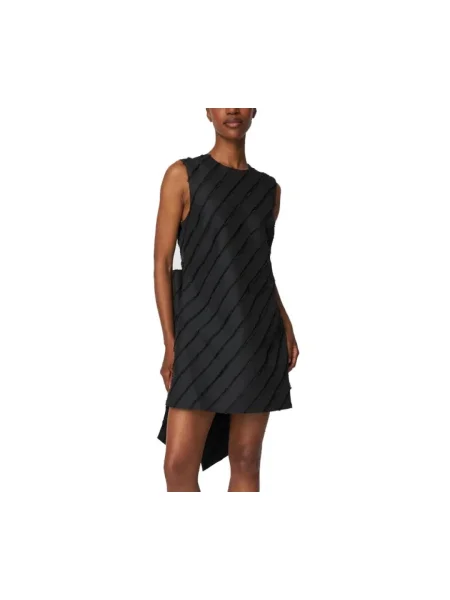 Rochie mini Stella Nova cu funde de costum negru